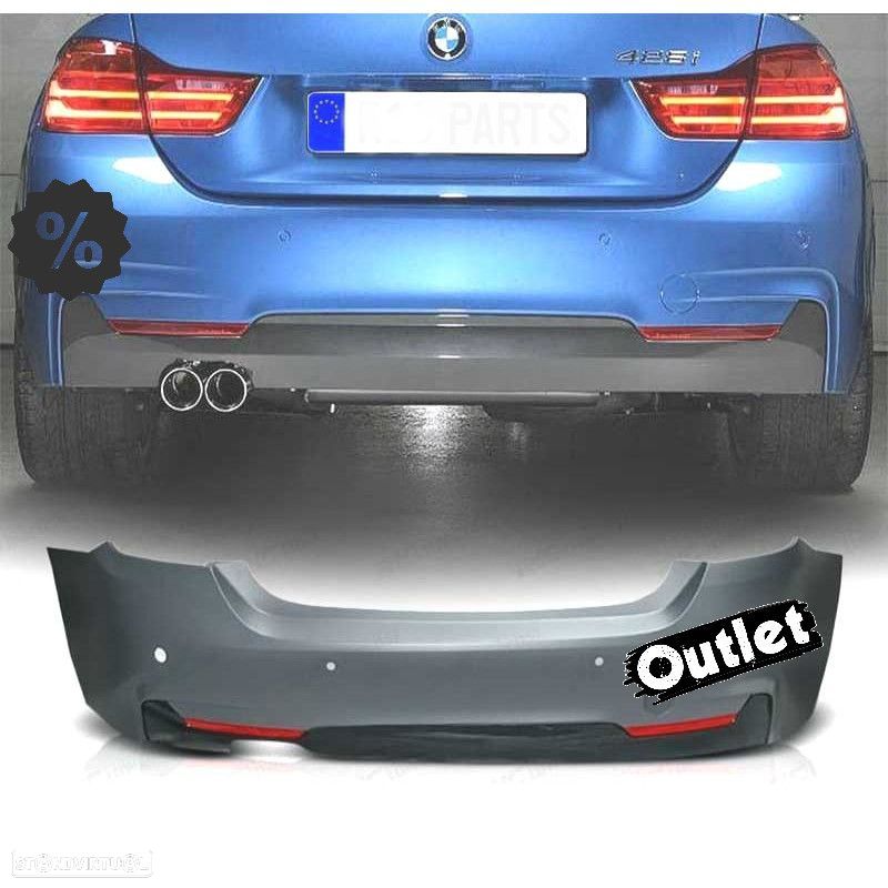 C010008C2 PÁRA-CHOQUES TRASEIRO BMW F32 F33 2013- LOOK M PDC - 1