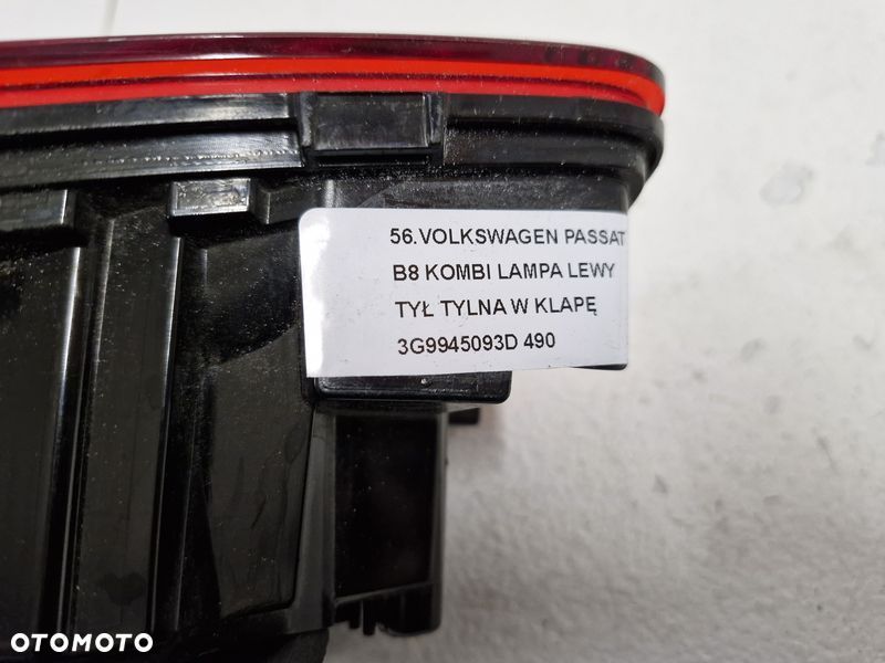 VOLKSWAGEN PASSAT B8 KOMBI LAMPA LEWY TYŁ TYLNA W KLAPĘ 3G9945093D - 10