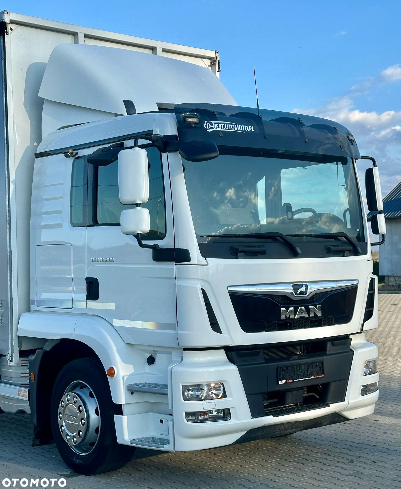 MAN TGM 18.290 / FIRANKA / WINDA / 22 EUROPALETY / AUTOMAT / SYPIALKA / 9 059 KG ŁADOWNOŚCI / NISKI PRZEBIEG / ZSUWANY DACH / EURO 6 - 8
