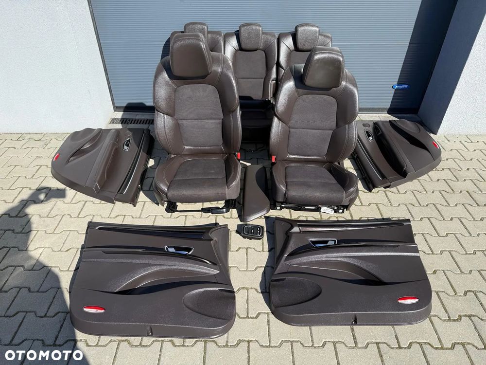 RENAULT ESPACE V KOMPLET FOTELI 5 OSÓB BRĄZOWA PÓŁSKÓRA GRZANE PRZÓD TYŁ - 1