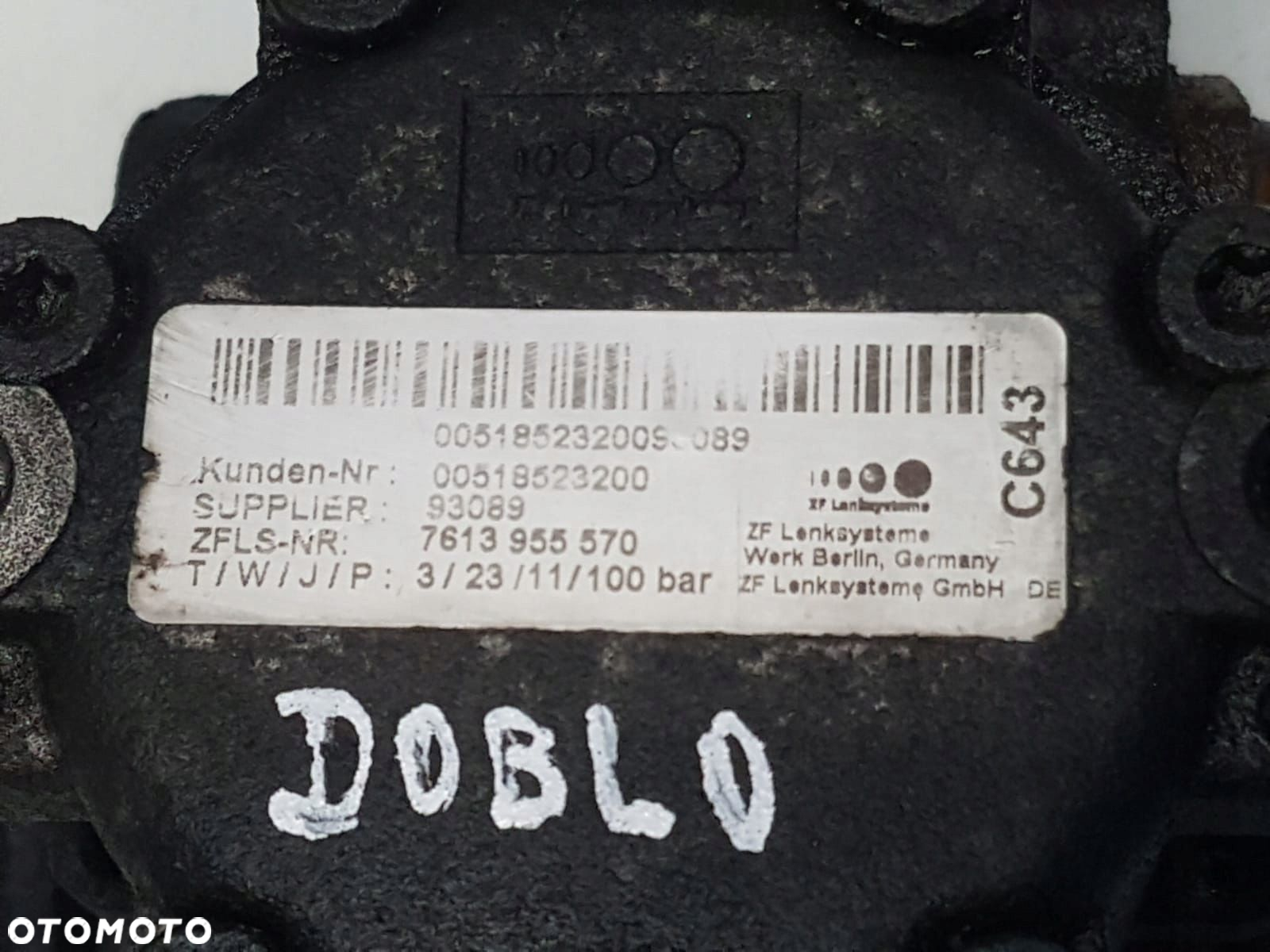 FIAT DOBLO II 1.6 D POMPA WSPOMAGANIA 00518523200 - 10