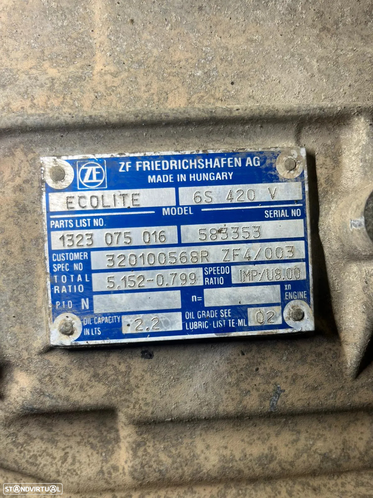 Caixa de Velocidades Renault Master III/Opel Movano B 2.3DCI Ref: ZF4003/M9T898 - 5