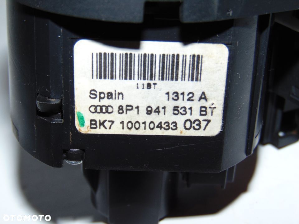 ZESTAW włącznik przełącznik świateł szyb lusterek 4F0959565 4F0959851H 8P1941531BT Audi A3 8P Lift - 7