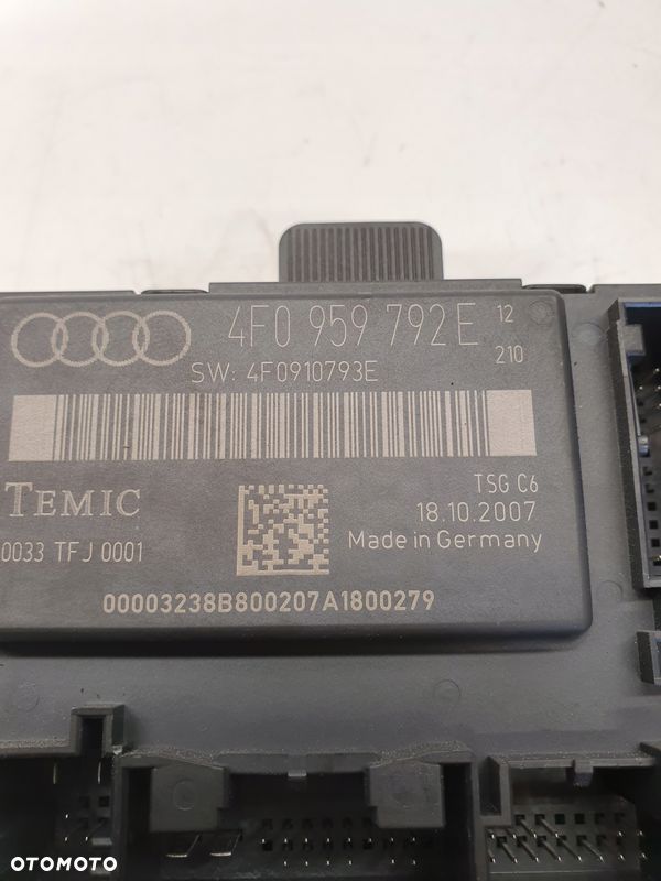 MODUŁ STEROWNIK DRZWI AUDI A6 C6 Q7 4L 4F0959792E - 2