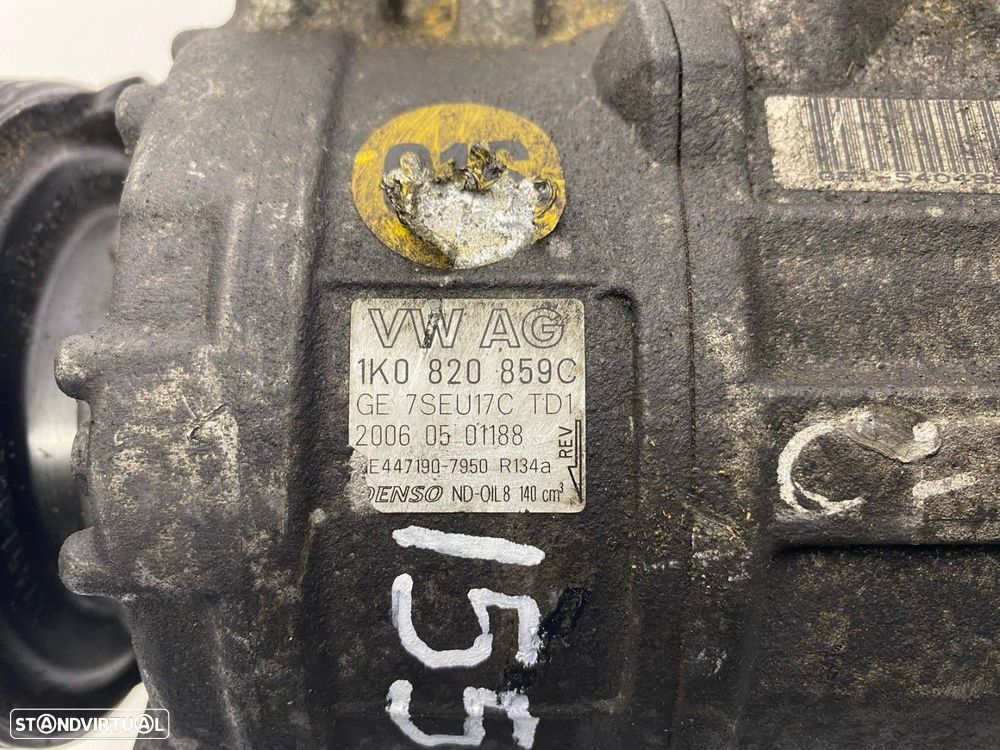 Compressor de ar condicionado VW GOLF VI (5K1) 2.0 TDI REF. 1K0820859C MOTOR CFH - 4