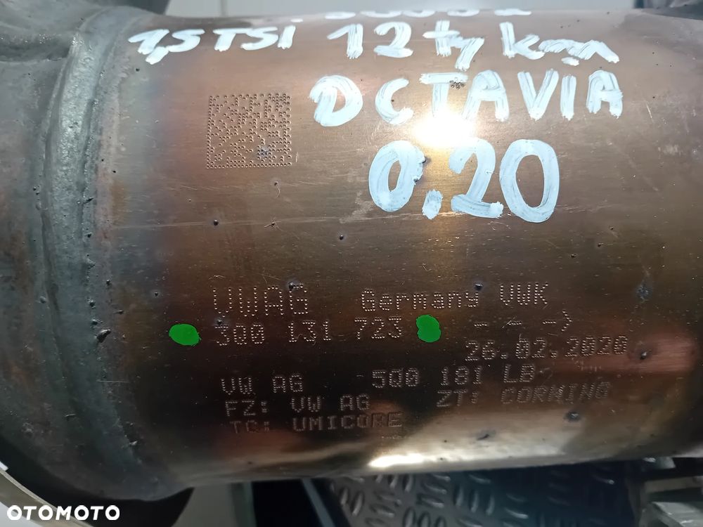 katalizator Skoda Octavia III 1.5 TSI 12 tys przebiegu 2020 3Q0131723 - 2
