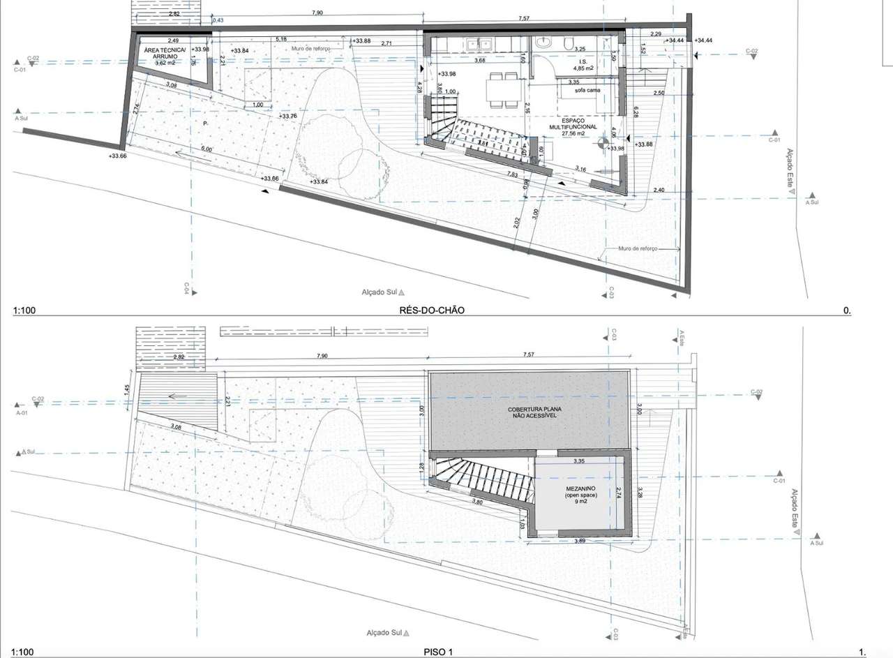 LA- Terreno c/ Projeto Aprovado T0 Mezanino, na Madalena - Grande imagem: 3/11