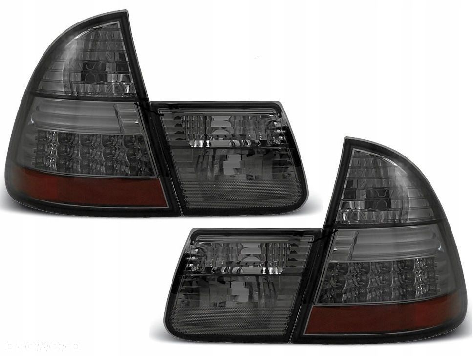 lampy tyl kpl 4szt led diodowe tuning smoke black bmw 3 e46 kombi turing - 1