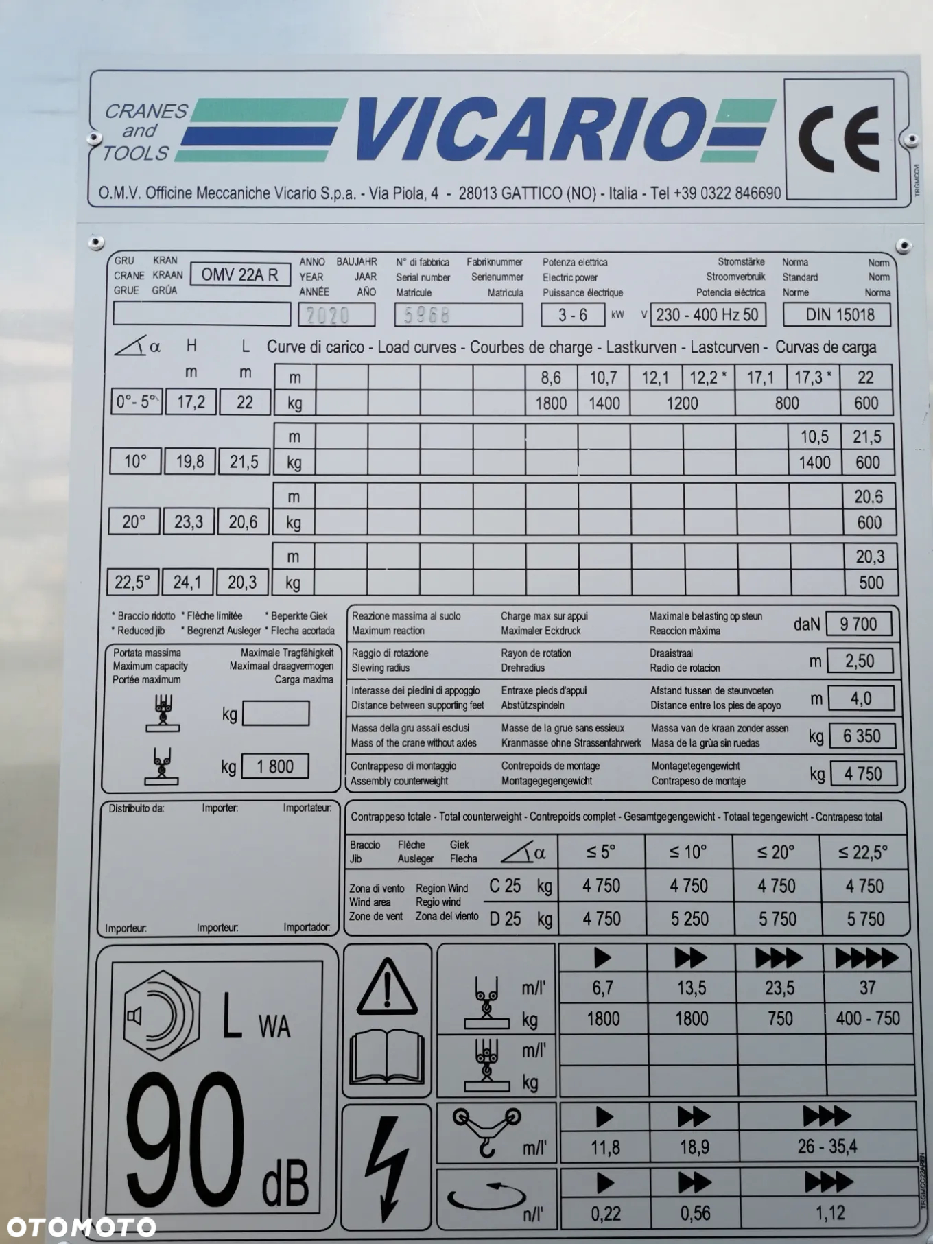 Potain Vicario OMV 22 - 17