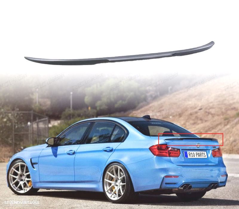 AILERON SPOILER TRASEIRO ​​​​​​BMW F30 M3 F80 11-19 LOOK M3 PRETO BRILHANTE - 1