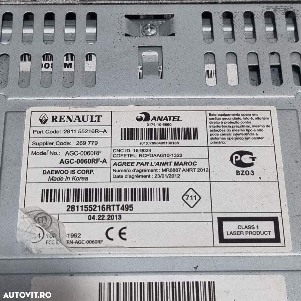 Cd player Dacia Sandero 2 2012 - 2016 (1424) 281155216R - 6