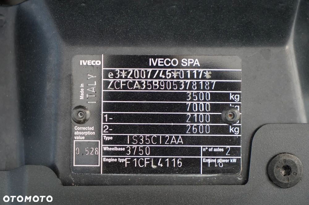 Iveco DAILY 35-160 / WYWROTKA ALUMINIOWA / BRYGADÓWKA - 6 MIEJSC / BLIŹNIAK / MANUAL / - 36