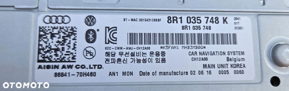 AUDI A4 B8 A5 8T Q5 LIFT JEDNOSTKA MULTIMEDIALNA MMI CZYTNIK SD 8R1035748K - 4