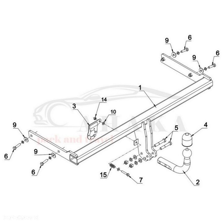 Hak Holowniczy Odkręcany Do Vw Volkswagen Golf Cross 2007-2015 - 2