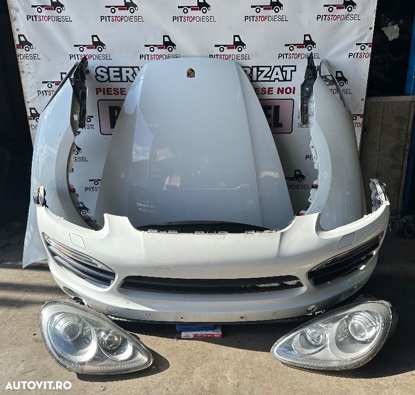Fata completa PORSCHE CAYENNE (92A) bara fata 4 senzori faruri capota trager radiator aripi 2010 2011 2012 2013 2014 2015 2016 - 4