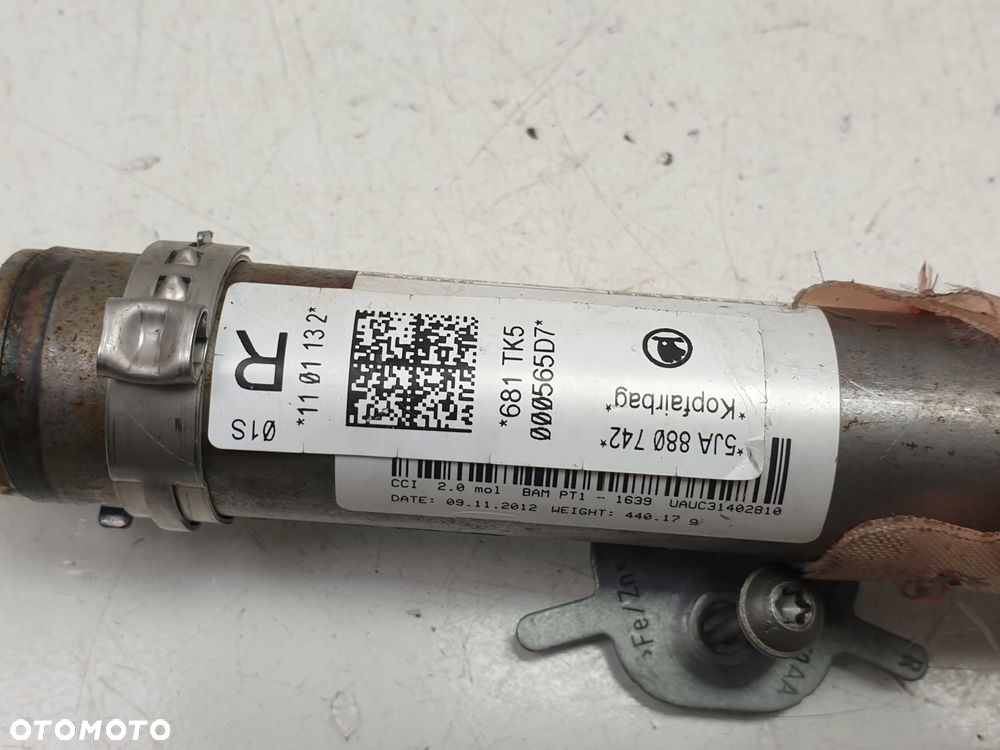 Skoda Rapid PRAWA KURTYNA Boczna AirBag 5JA880742 - 3