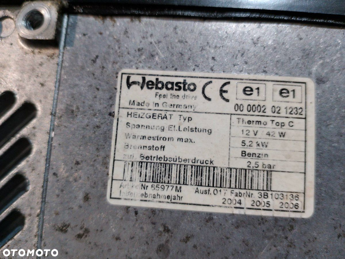 WEBASTO PEUGEOT 407 000002021232    66724B   1300735B 2.0 16V - 10