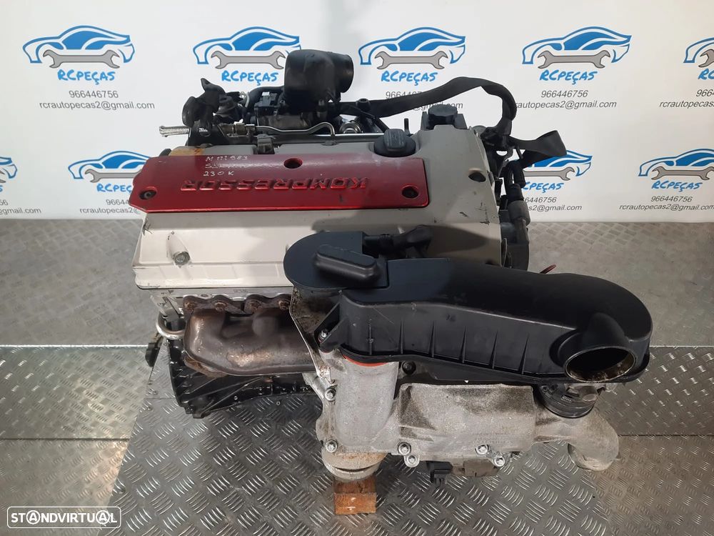 MOTOR COMPLETO 230 KOMPRESSOR 2.3i 16V 197CV M111983 111983 MERCEDES BENZ SLK R170 MOTOR ARRANQUE ALTERNADOR BIMASSA COMPRESSOR EMBRAIAGEM BOMBA DIRECAO INJETORES