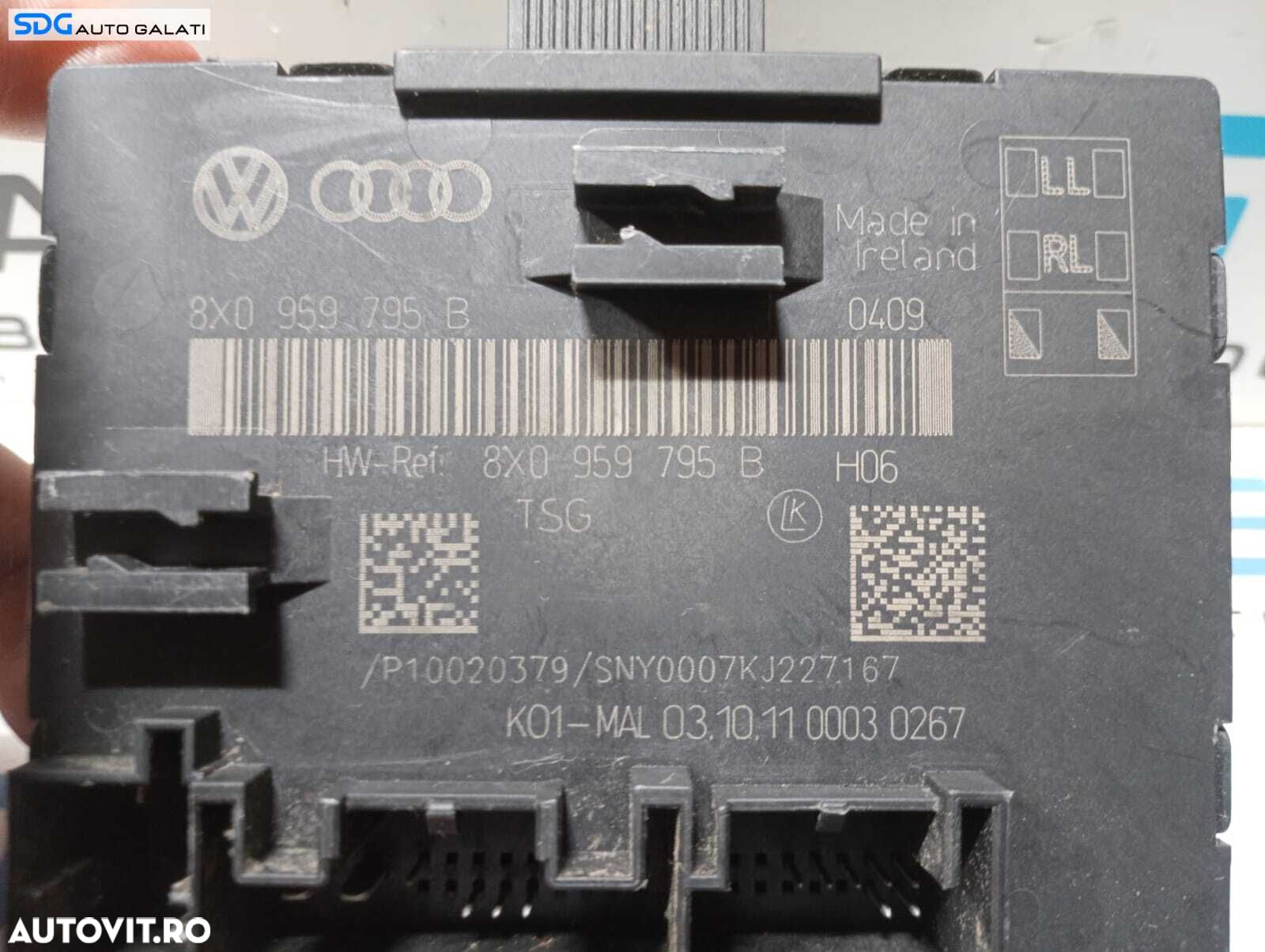 Unitate Modul Calculator Usa Portiera Stanga Spate Volkswagen Golf 6 2008 - 2014 Cod 8X0959795B [M4357] - 3