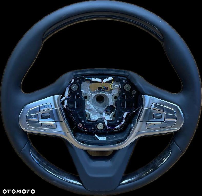 K116 BMW 7 G11 G12 KIEROWNICA SKÓRZANA DREWNO SKÓRA PAPPEL GRAU 630087151D - 1