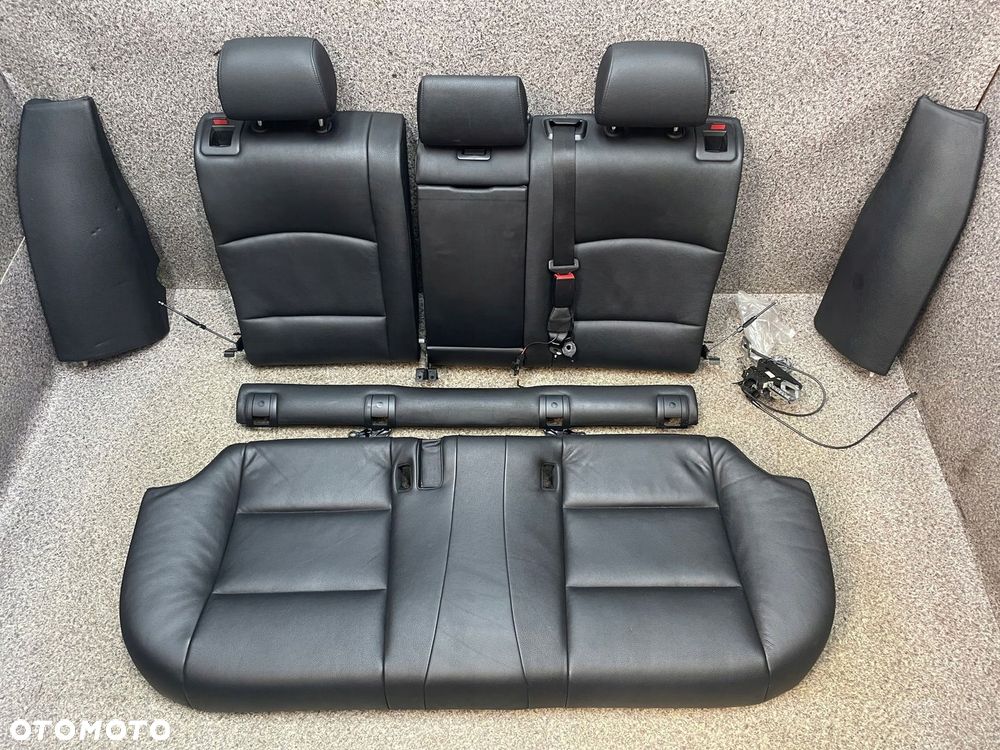 Kanapa tylna podlokietnik tyl Skora Czarna BMW F11 Kombi DAKOTA SCHWARZ BDB
