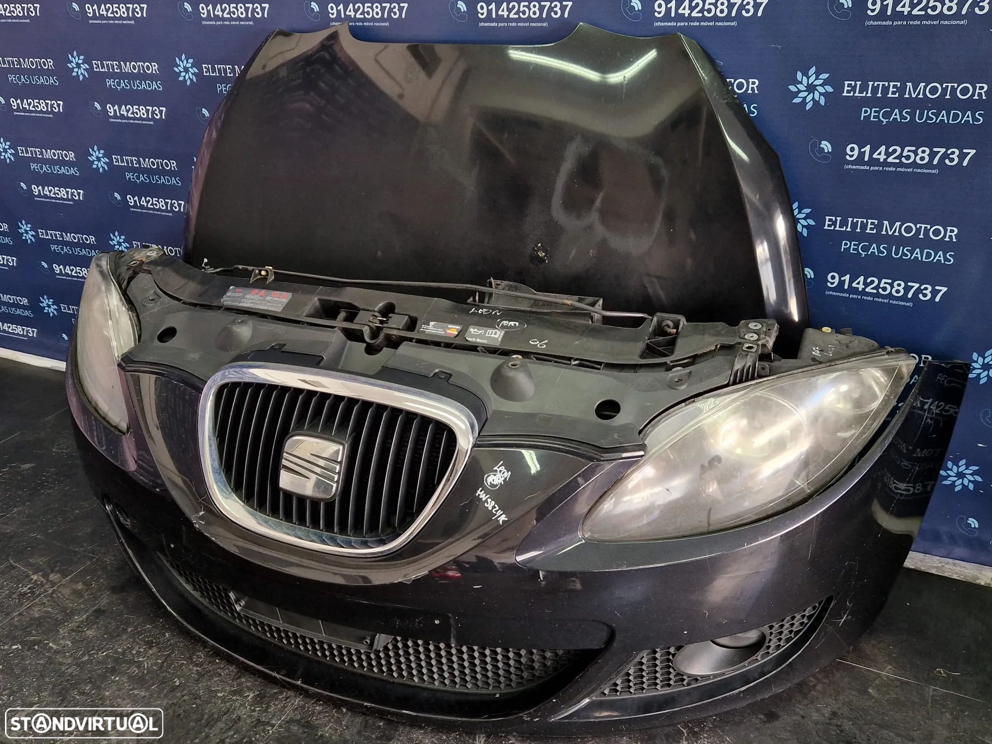 Frente completa usada SEAT LEON 1P 1.9 TDI capot parachoques guardalamas oticas radiadores - 1