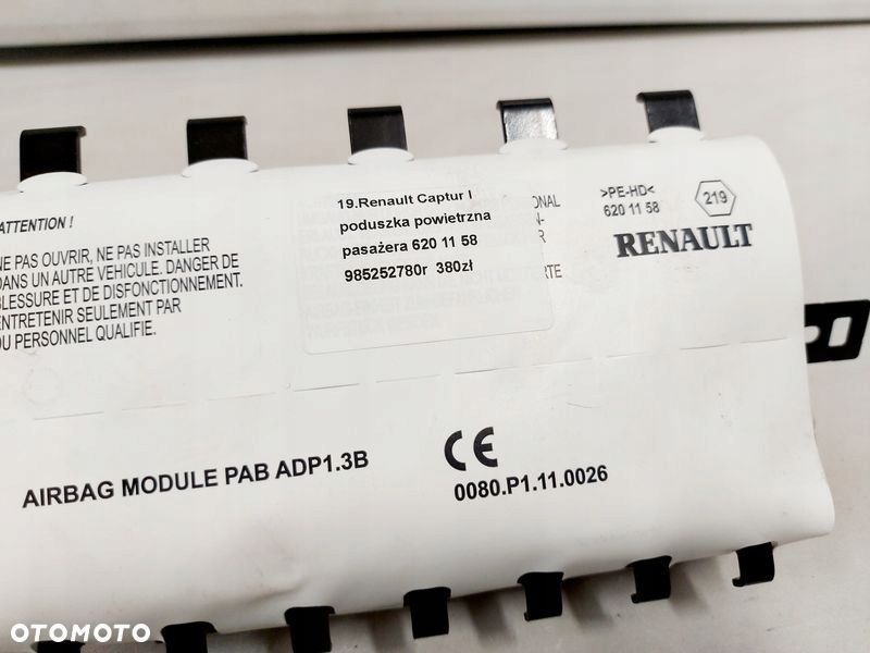 renault captur i poduszka powietrzna pasażera - 2