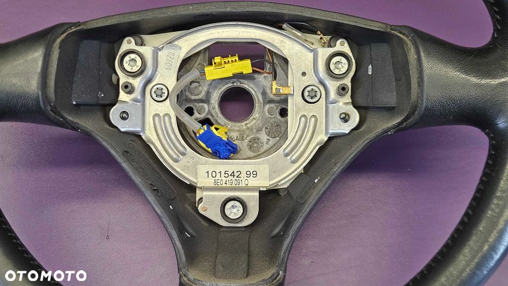 Kierownica Trzy 3 Ramienna Czarna Skóra Soul Air Bag Poduszka Kabel Wtyczka AUDI A4 B6 B7 - 28