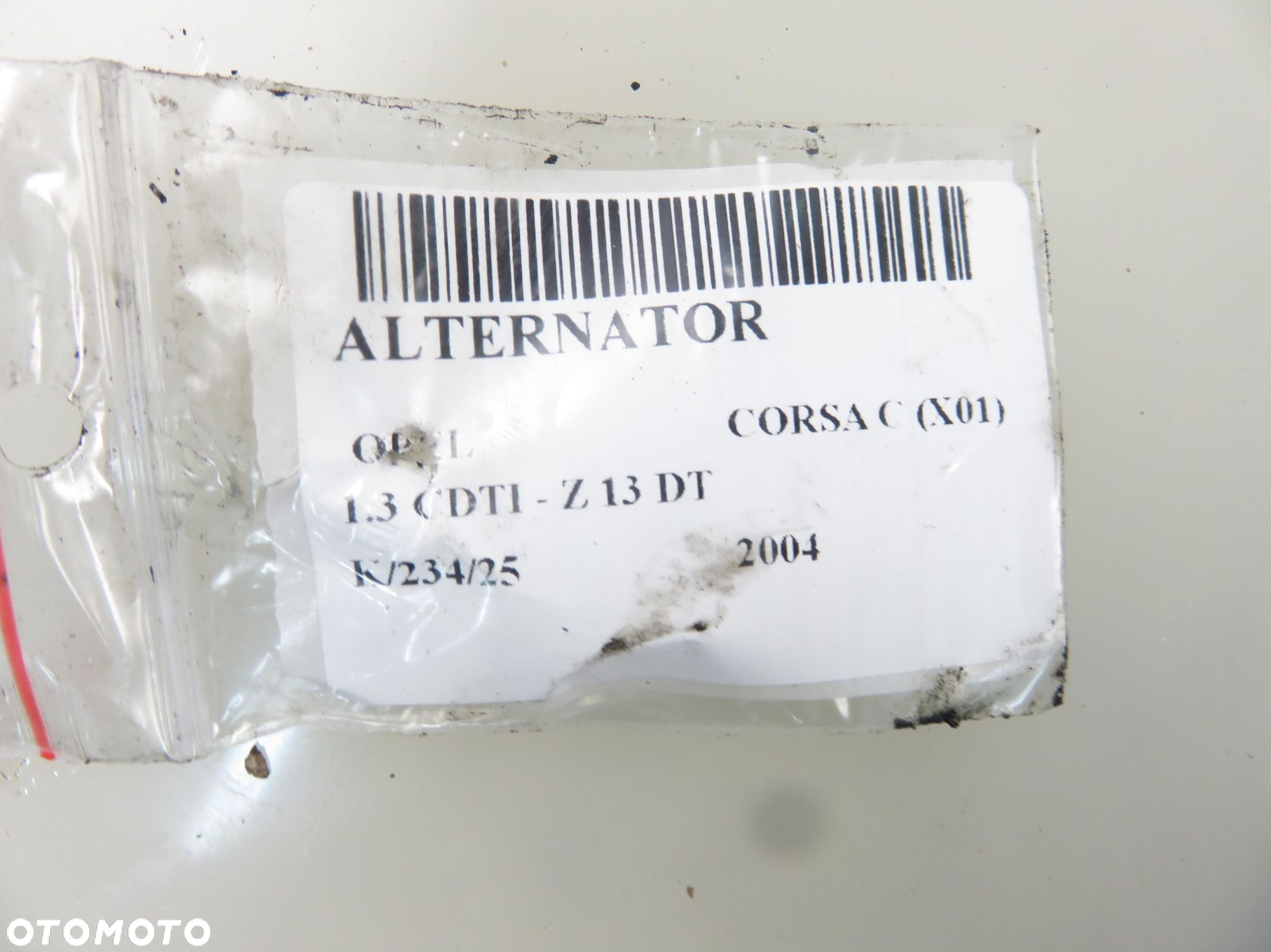 ALTERNATOR OPEL CORSA C (X01) 1.3 CDTI - Z 13 DT 46823547 TG9S010 - 9