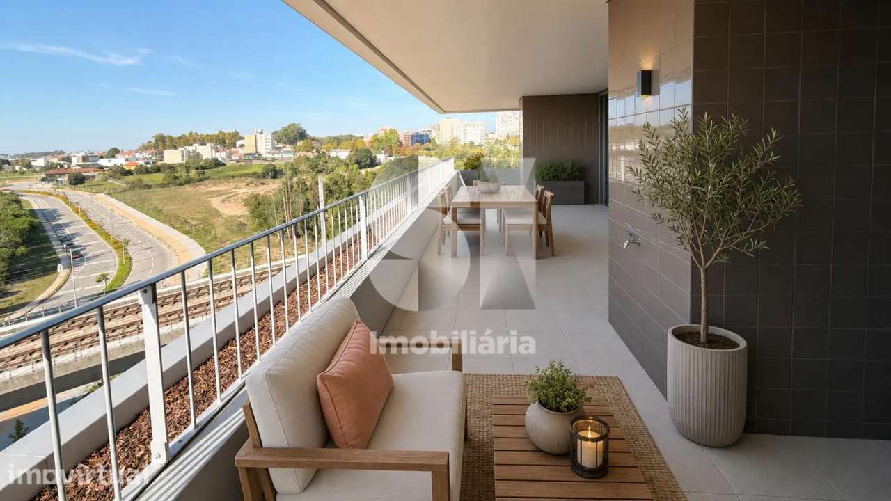 T4 na Maia com ampla varanda, piscina, ginásio e coworking - Grande imagem: 3/50
