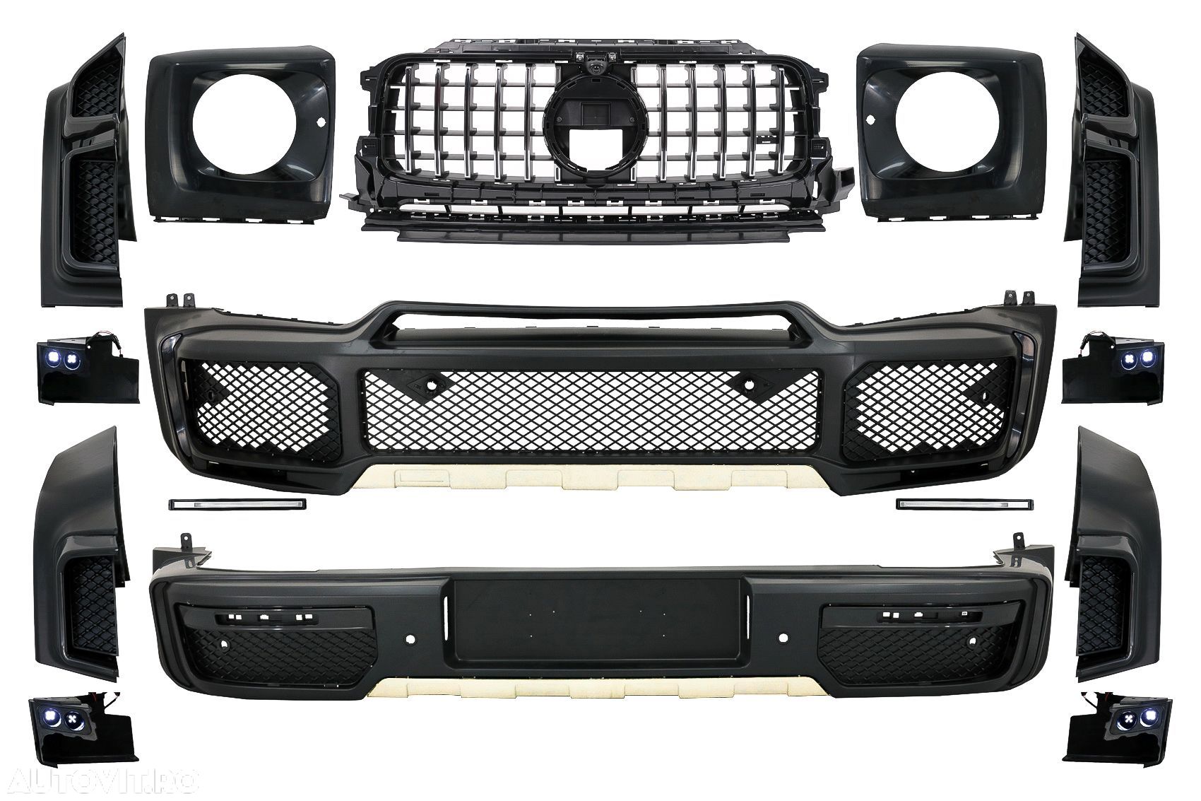 Pachet Exterior Complet compatibil cu Mercedes G-Class W463 (2018-Up) - 1