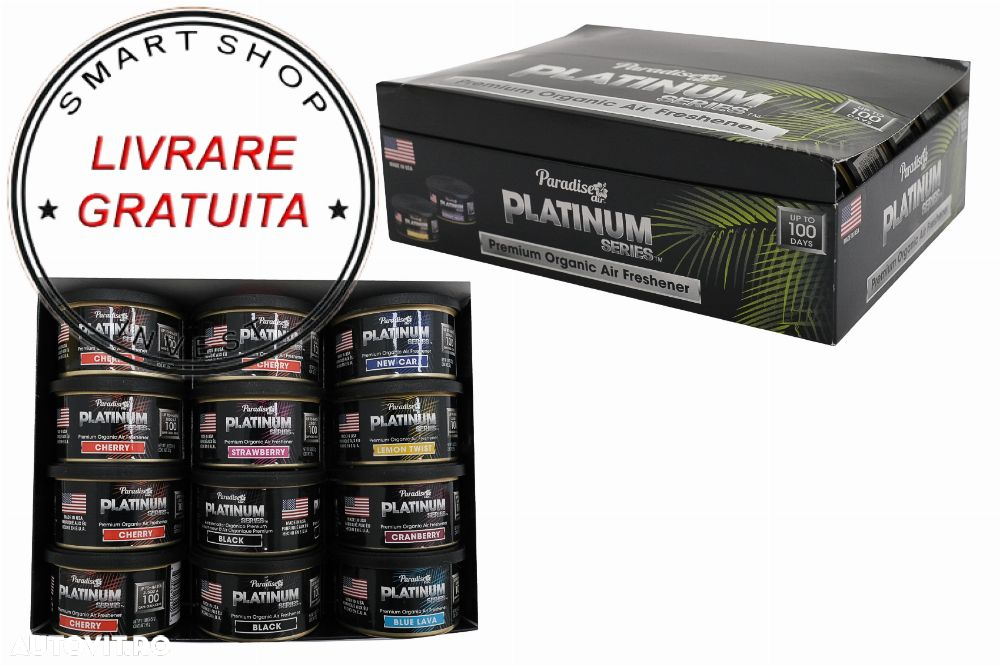 Paradise Air Fresh Odorizant Organic Tip Conserva Seria Platinum 12 Bucati Asortat- livrare gratuita - 2