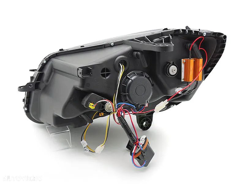 Faruri LED compatibile cu Mercedes C-Class W205 S205 A205 C205 (2014-2018) Negre Semneal Dinamic Secvential - 6