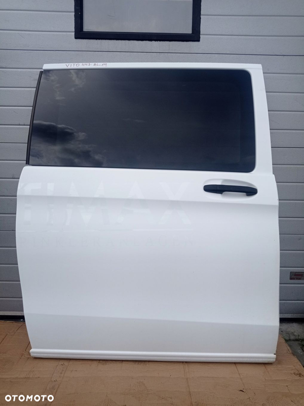 Drzwi Przesuwne Kompletne Prawe Mercedes Vito 447 2014- BIAŁE Przeszklone