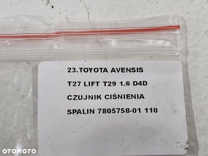 TOYOTA AVENSIS T27 LIFT T29 1.6 D4D CZUJNIK CIŚNIENIA SPALIN 7805758-01 - 5