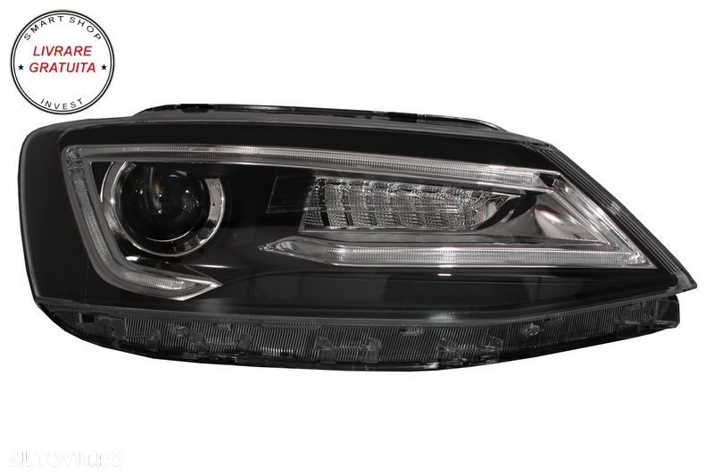 Faruri LED DRL VW Jetta Mk6 VI Non GLI (2011-2017) Semnal Dinamic Secvential Demon- livrare gratuita - 2
