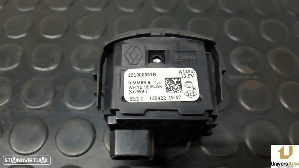 CONTROLE DE AJUSTE DE LUZES RENAULT CLIO IV BUSINESS - 2