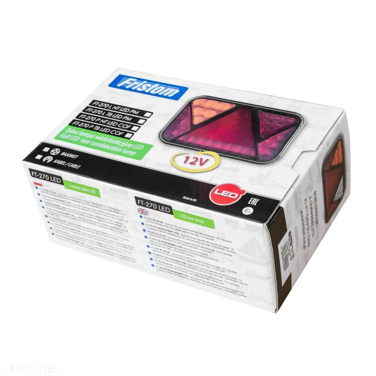 Lampa spate 200x130, LED, 6 functii, cu numar si mers inapoi, FT-270 Fristom, FT 270 cu cablu - 6