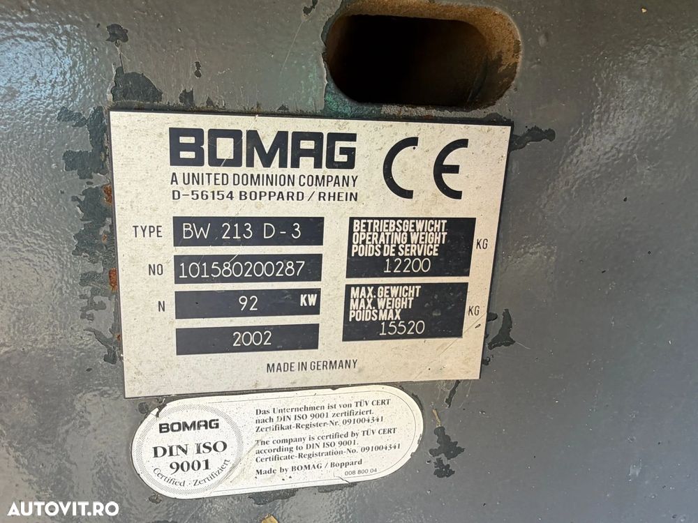 Bomag BW 213 D-3 – Cilindru vibrocompactor - 16