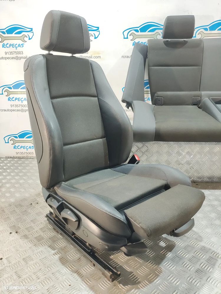 BANCO BANCOS ORIGINAIS BMW SERIE 1 E82 COUPE PACK M PELE TECIDO ELECTRICOS AIRBAG - 4