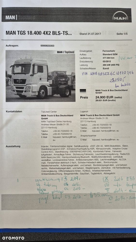 MAN TGS 18.400 hydraulika do wywrotu - 15