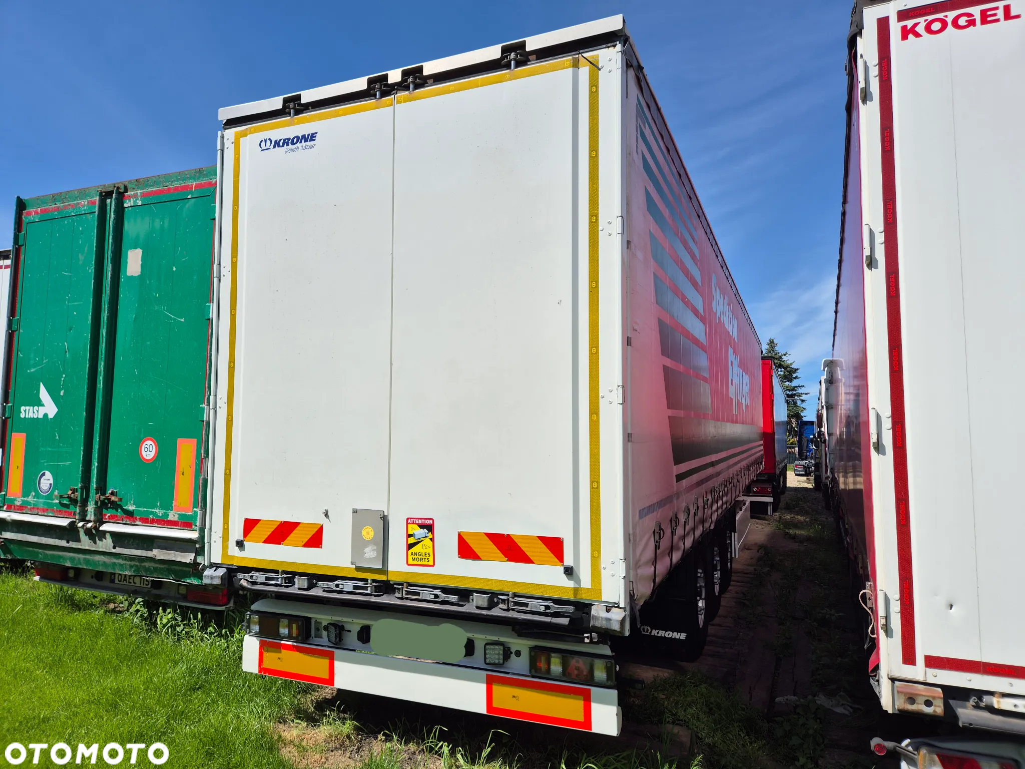 Krone BURTOWA BUDOWLANA VARIOS PÓŁMEGA 385/55 z Niemiec / ALUFELGI / stan bardzo dobry / PODNOSZONA OŚ I DACH / BPW firanka burto-firanka firana burtówka burto firanka - 9