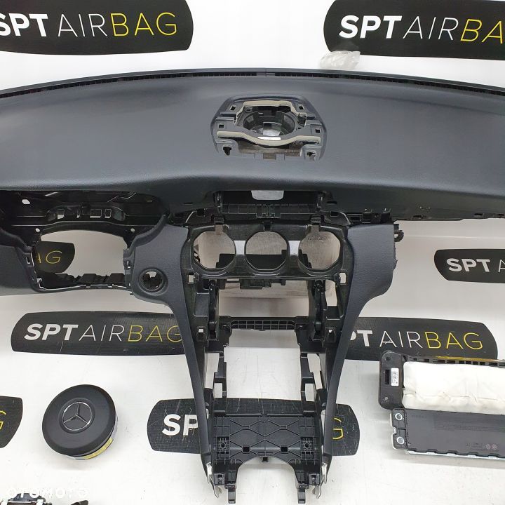 MERCEDES W205 LIFT DESKA ROZDZIELCZA KONSOLA KOKPIT PULPIT PODUSZKI AIRBAG AIR BAG PASY KIT SET - 3