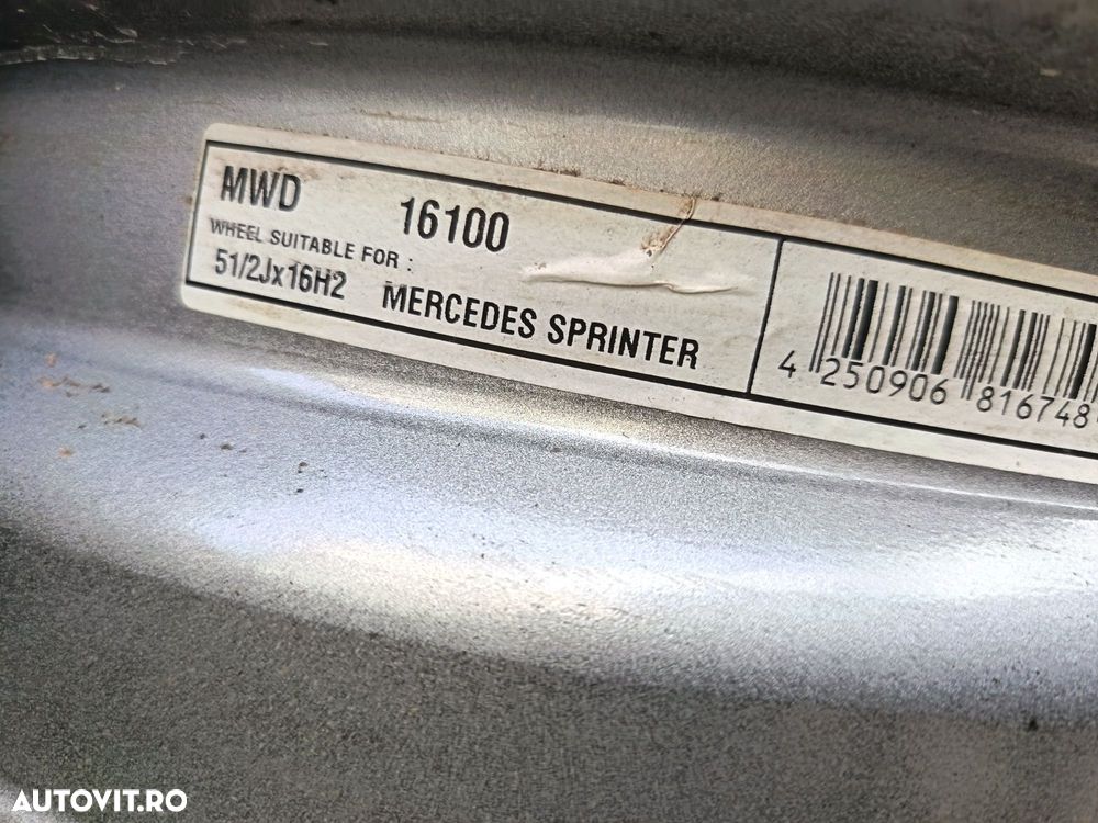Jante 6buc tabla Mercedes sprinter punte dubla 16 - 6