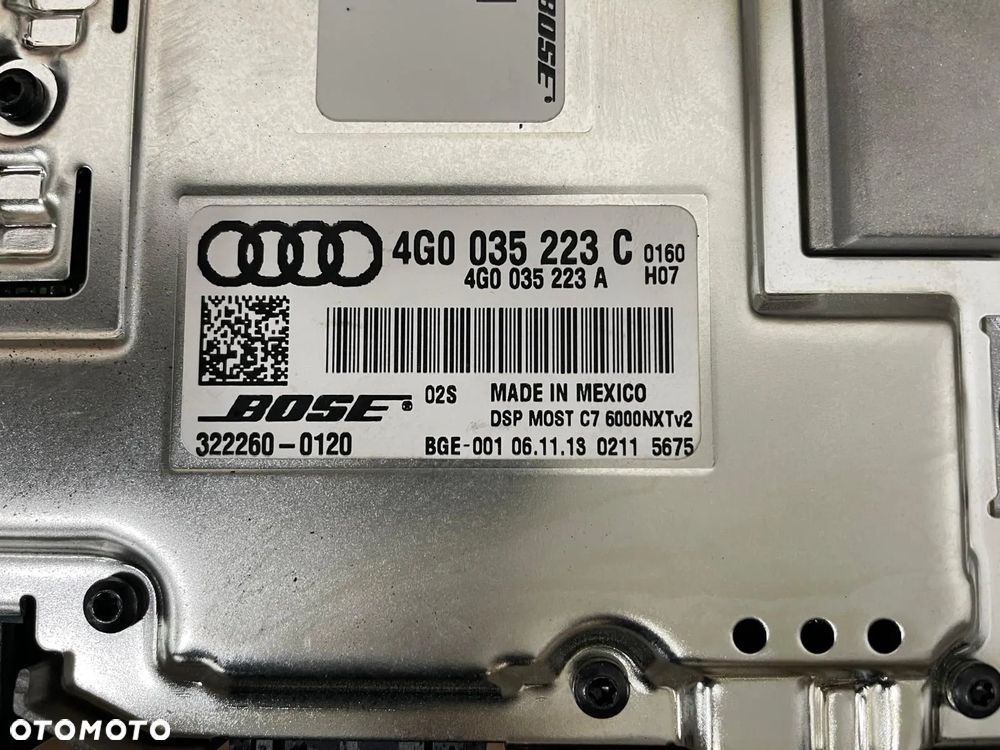 AUDI A6 C7 AVANT KOMBI GŁOŚNIKI NAGŁOŚNIENIE BOSE WZMACNIACZ 4G0035223C - 5