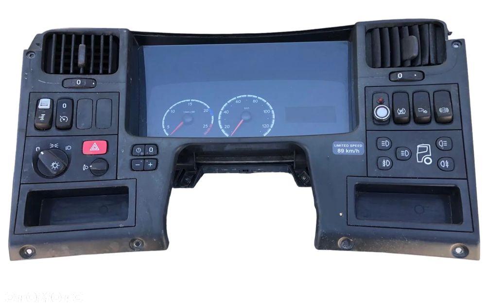 DESKA ROZDZIELCZA PRZYCISKI STEROWANIE LICZNIK ZEGARY ZEGAR WYŚWIETLACZ SCANIA 1887231 - 1