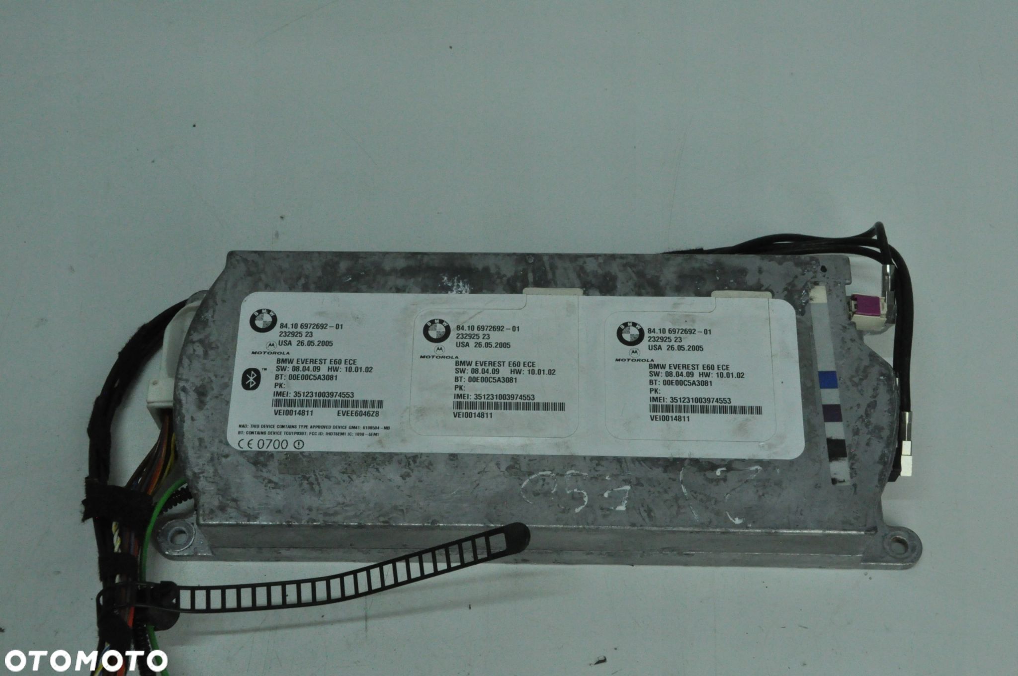 Bmw E70 E60 E92 E63 E90 E87 Moduł Sterownik Bluetooth Gsm Motorola 6972692 - 1