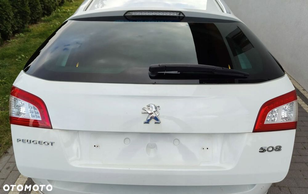 peugeot 508 1 i lift 15-18 klapa tylna bagażnika z szybą biała ewpb - 5