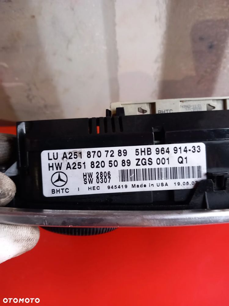 Panel sterujacy A251 870 72 89 - 2