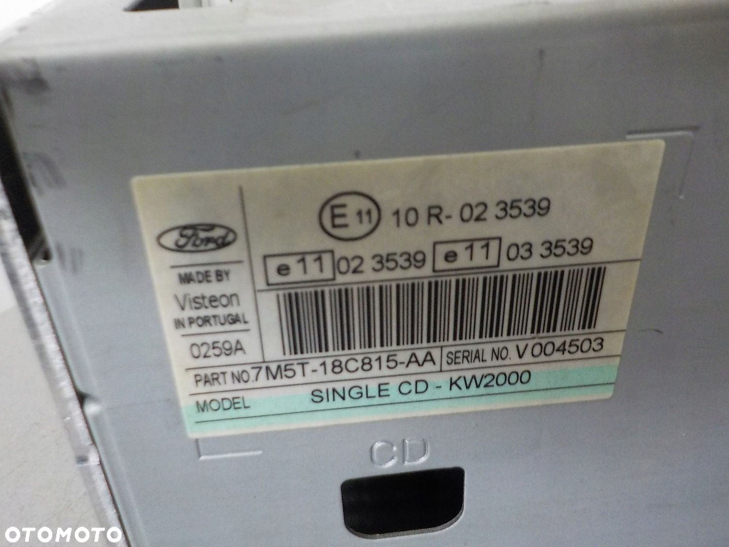 FORD C-MAX FOCUS MK2 RADIO FABRYCZNE AUX KOD - 2